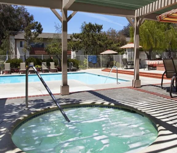 Hot Tub And Swimming Pool at Pacific Oaks, Goleta, California