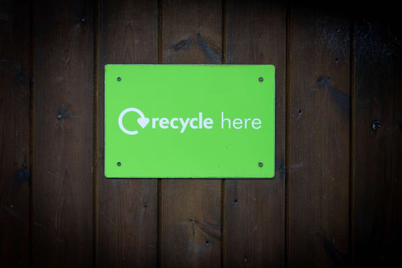 Recycle Here Post at Hancock Terrace Apartments, California, 93454