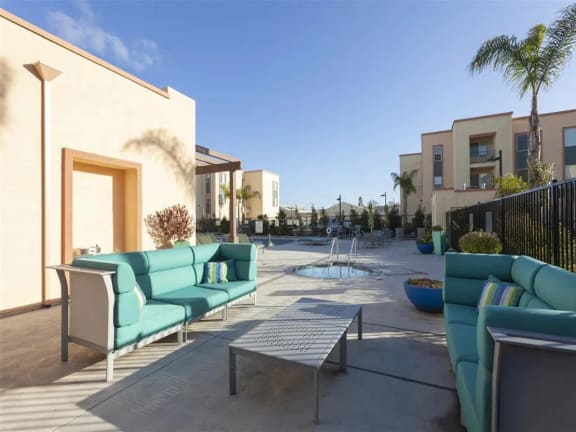 Outdoor Seating at Hancock Terrace Apartments, California, 93454