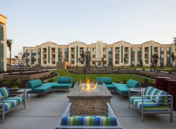 Firepit at Hancock Terrace Apartments, California