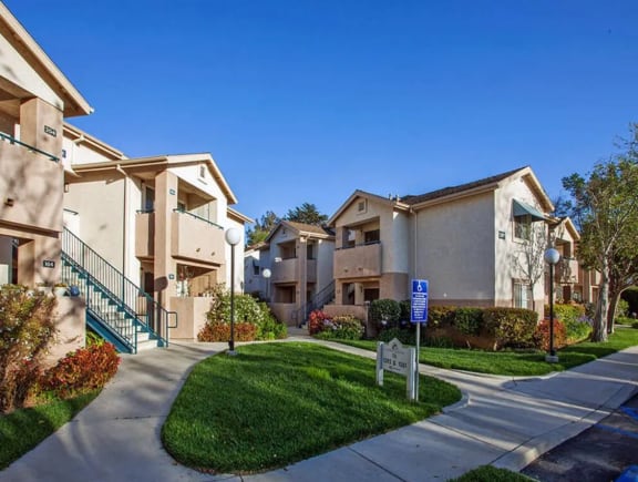 Exterior landscape at Cypress Meadows Senior Apartments, Ventura, California
