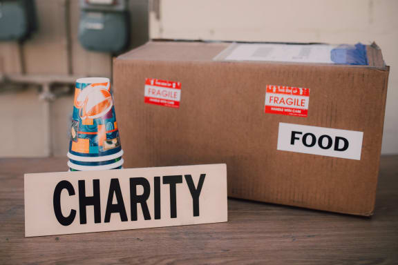 Donation Box at Shepard Place, Carpinteria, CA