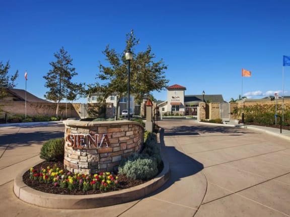 Welcoming Property Signage at Siena Apartments, California, 93458
