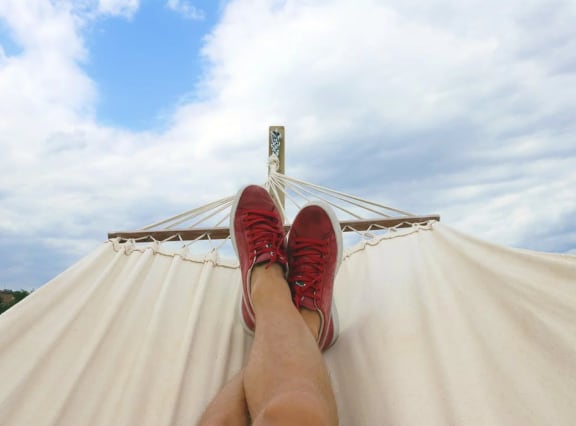 Relaxing On Hammock at Siena Apartments, Santa Maria, California