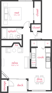  Floor Plan 1 Bed 1 Bath Large Phase2