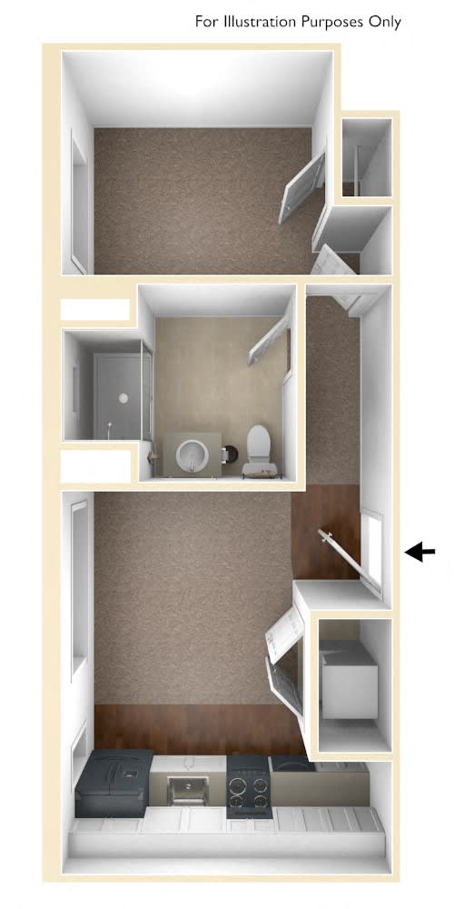 One Bedroom Floor Plan Conway Court Apartments
