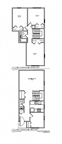  Floor Plan 3 BR 1.5 BA