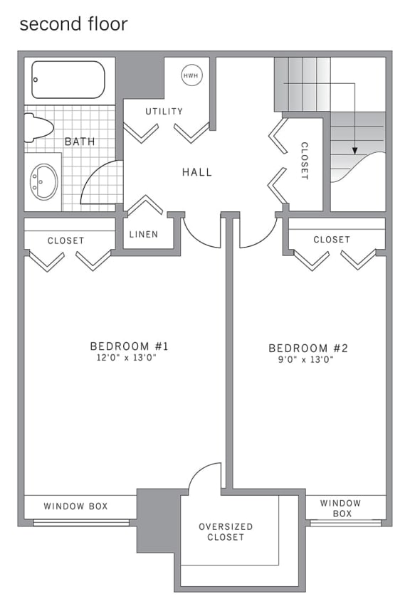 B1 Floor Plan at Blue Bell Villas, Blue Bell