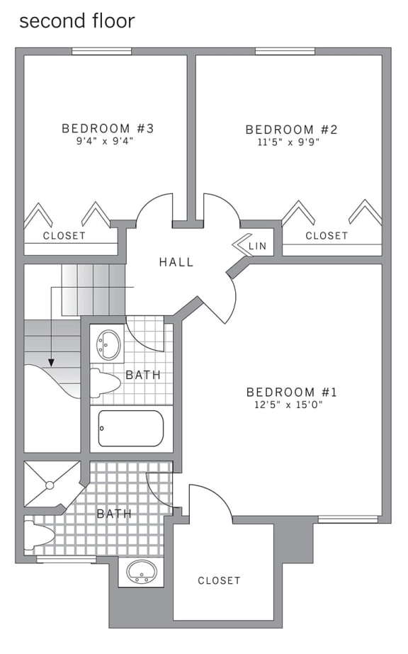 C1 Corner Floor Plan C1 Corner Floor Plan at Blue Bell Villas, Pennsylvania, 19422