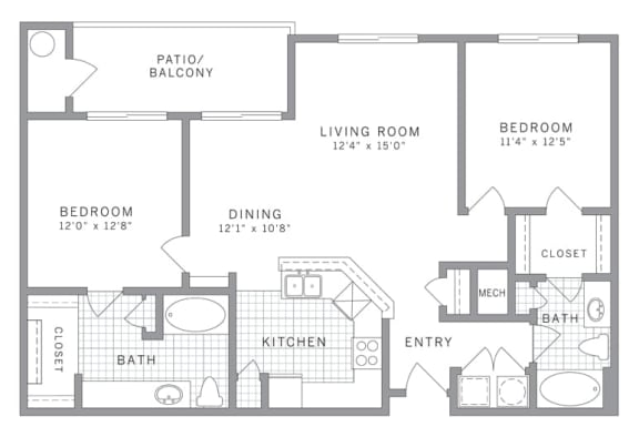 B2 Floor Plan B2 Floor Plan at AVE Clifton, Clifton, 07012
