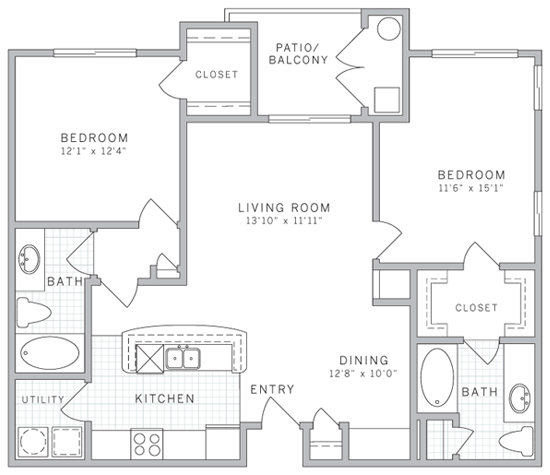 Floor Plan  NYC View Floor Plan at AVE Clifton, New Jersey
