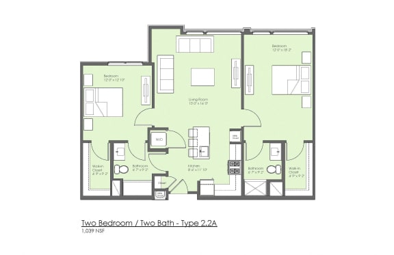 Two Bedroom Floor Plan