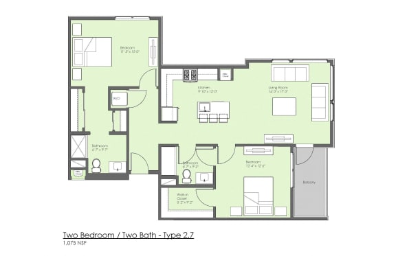 Two Bedroom Floor Plan