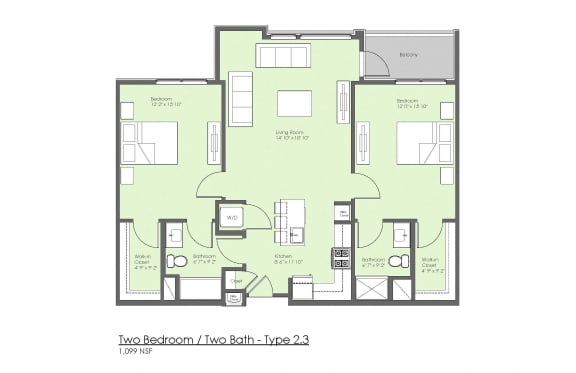 Two Bedroom Floor Plan Two Bedroom Floor Plan
