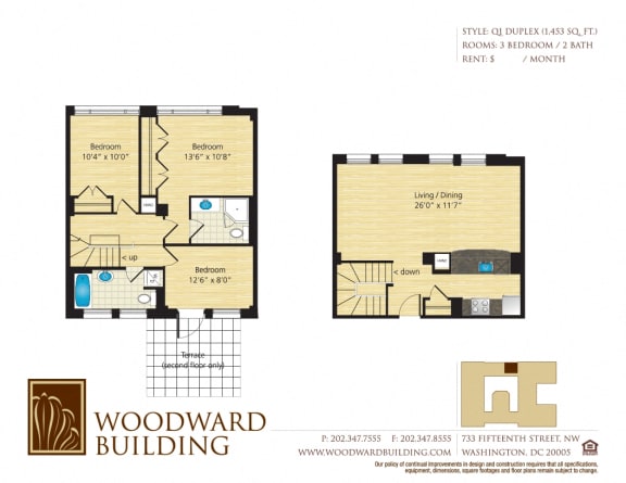 Floor Plan Q1 Woodward Floor Plan Q1 Woodward at The Woodward Building Apartments, DC , 20005
