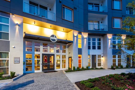 entrance at Spoke Apartments, Georgia, 30307