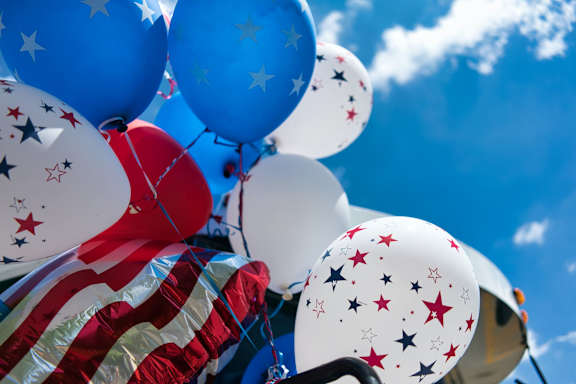 red_white_blue_fourth_of_july_balloons at Spoke Apartments, Atlanta, GA, 30307