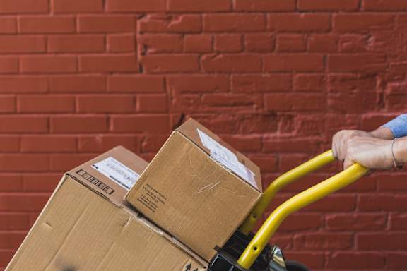 shipping_boxes_trolly at Spoke Apartments, Atlanta, Georgia
