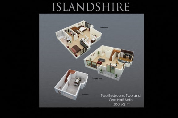 Islandshire Floor Plan at Fenwyck Manor Apartments, Chesapeake, VA