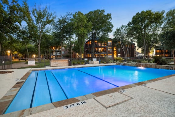 sparkling swimming pool in webster apartments