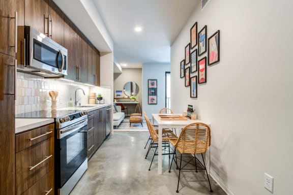 4th and J One Bedroom Kitchen