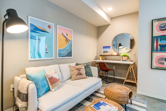 4th and J One Bedroom Living Room