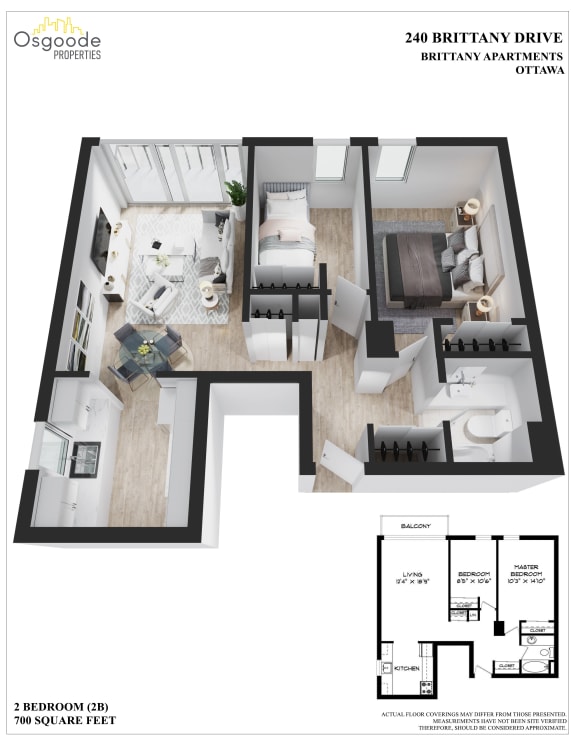 Floor Plans of Brittany Drive Apartments in Ottawa, ON