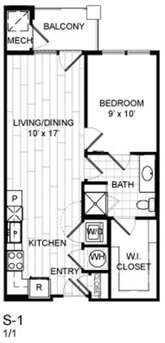 Floor Plan  Great 1 Bedroom Woodbridge VA Apartments