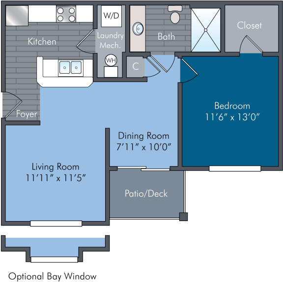 Astoria II Floor Plan at Abberly Square Apartment Homes, Waldorf, Maryland