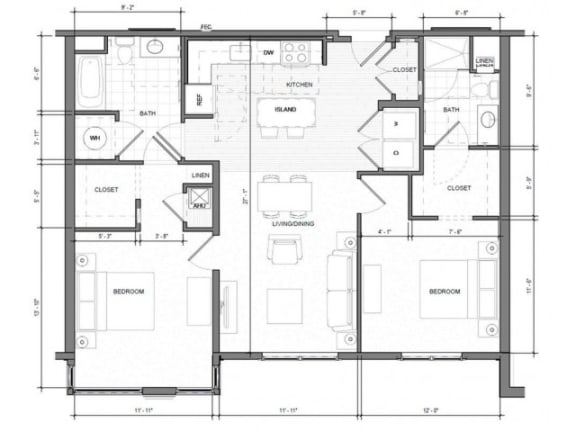 2BR C Floor Plan| Merc