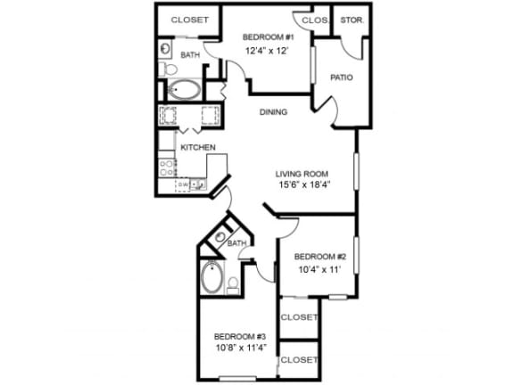 The Rosewood Floor Plan | Northland at the Arboretum