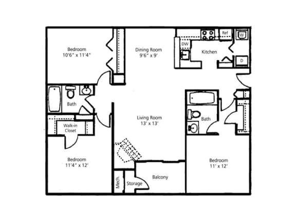 The Willow Floor Plan |Pavilions