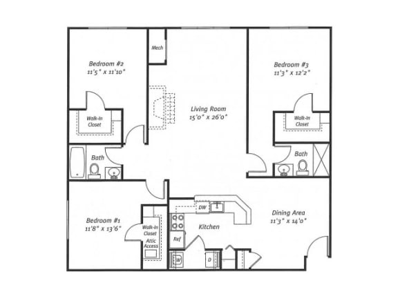 Lothrop Floor Plan | Residences at Westborough