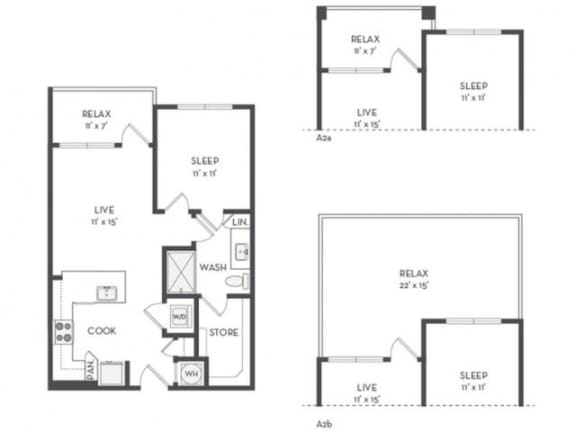 A1 Floor Plan | The District at Rosemary