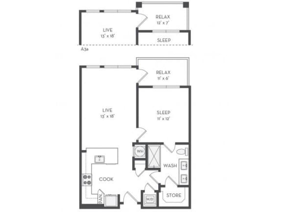 A2 Floor Plan | The District at Rosemary