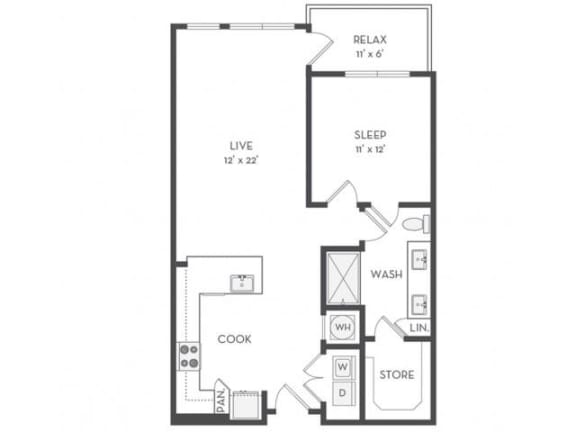 A6 Floor Plan | The District at Rosemary