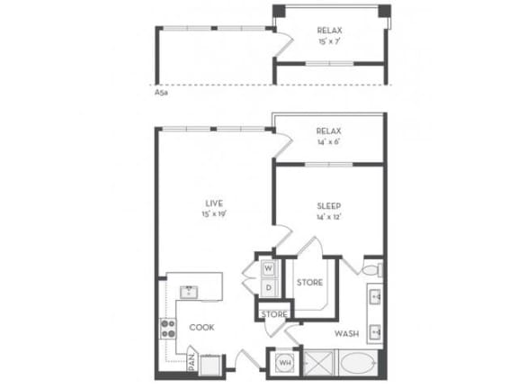 A7 Floor Plan | The District at Rosemary