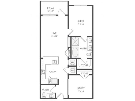 A9S Floor Plan | The District at Rosemary