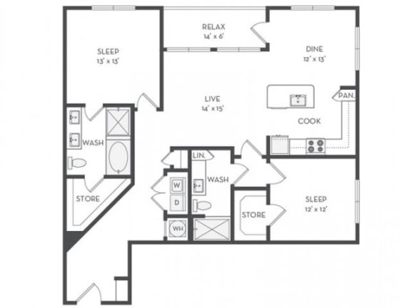 B7 Floor Plan | The District at Rosemary