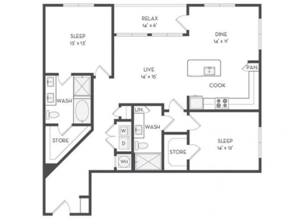 B9 Floor Plan | The District at Rosemary