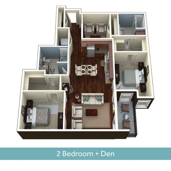Regent With Den Floor Plan 3D