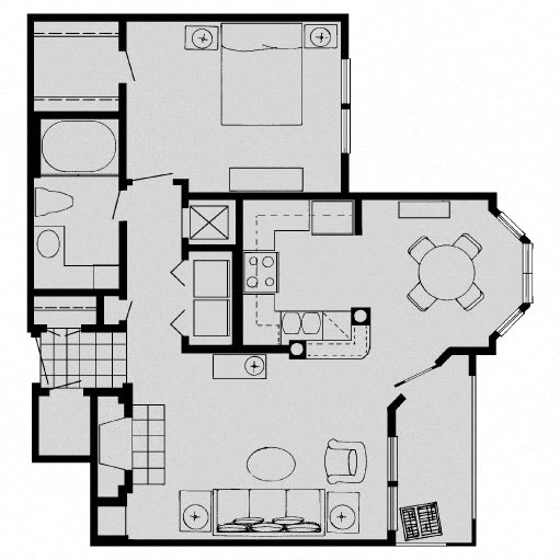 Floor Plans of SaddleBrook Apartments in Urbandale, IA