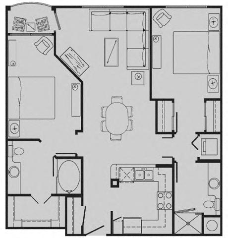 Floor Plans of Tuscany Court Apartments in Houston TX