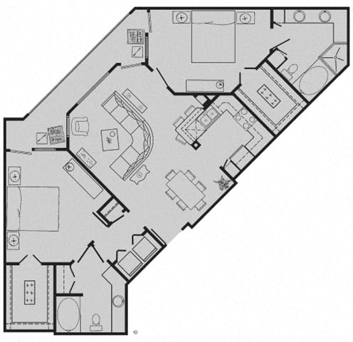 Floor Plans of Tuscany Court Apartments in Houston TX