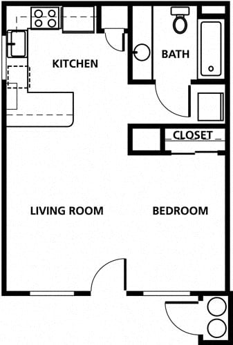 Floor Plan  Studio Apartment