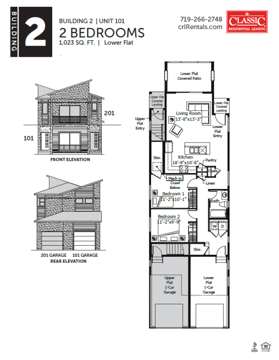  Floor Plan Building 2 Lower  - 2 Bedroom