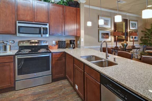Open Kitchen at Cumberland Place Apartment Homes, Tyler, Texas