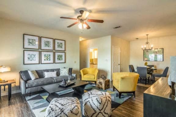 Open Living Room at The Madison of Tyler Apartment Homes, Texas, 75703