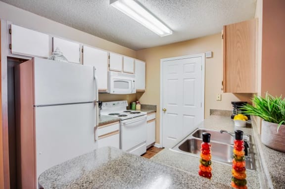 Open Kitchen Area at The Pointe Apartment Homes, Mississippi, 39553