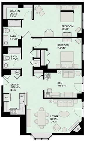 Floor plan Floor plan at Marion Square, Brookline,Massachusetts